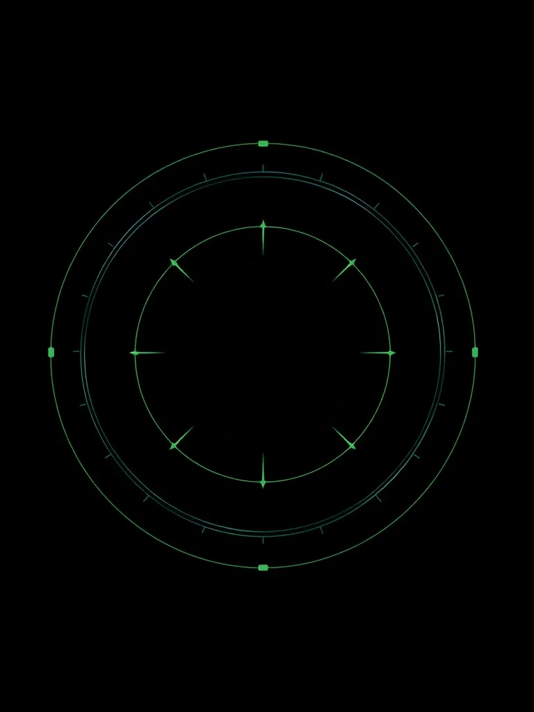 A minimalist technical diagram of a circular process flow, c