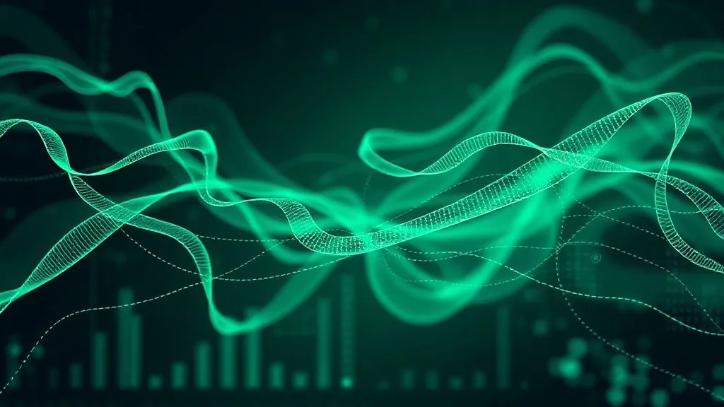 High-tech abstract background with flowing data streams in m